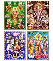 Set of 4 Hindu Deity Posters