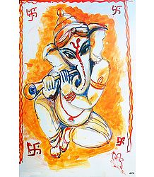 Ganesha Playing Shehenai