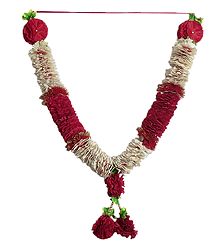 Off-White and Red Cloth Garland