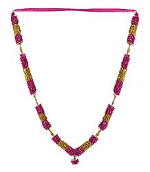 Pink and Golden Ribbon Garland