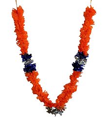 Saffron Synthetic Flower Garland