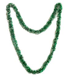 Green with White Synthetic Paper Garland