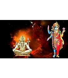 Shiva, Kali and Parvati - Photo Print