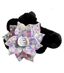 White and Light Mauve Acrylic Flower Hair Band