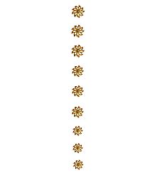 Stone Studded 9 Metal Flowers for Braided Hair