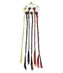 Synthetic Braided Hair with Clip for Decoration