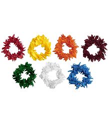 Set of 7 Small Cloth Garland for Decorating Hair