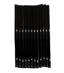 Set of 12 Black Hair Clips