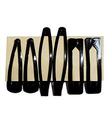 3 Pairs of Tik Tak Black Hair Clip