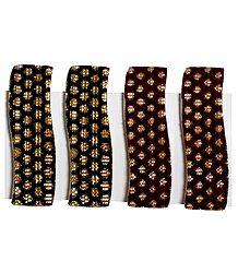 2 Pairs Tik Tak Black and Maroon Acrylic Hair Clip