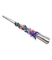 Stone Studded Purple and Magenta Designer Press Hair Clip