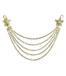 White Stone Studded Metal Head Piece