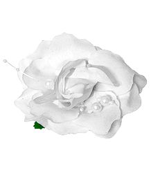 White Rose Hair Clip