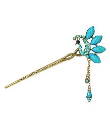 Decorative Peacock Pin for Hair Bun