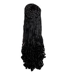 Stone Studded and Curly Hair Extension on Comb