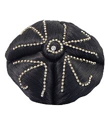White Stone Studded Hair Bun