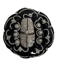 Stone Studded Black Hair Bun