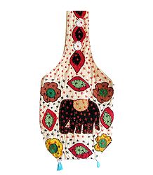 Embroidered Multicolor Cotton Bag