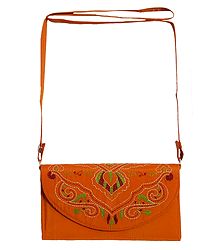 Yellow Bag with Kantha Stitch