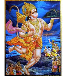Hanuman Carrying Gandhamadan Parvat
