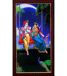 Radha Krishna on a Swing