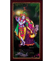 Radha Krishna -The Eternal Lovers - Wall Hanging