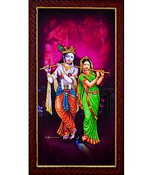 Radha Krishna Playing Flute
