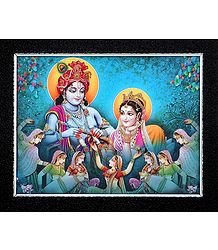 Gopinis Entertaining Radha Krishna