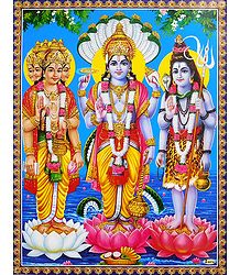 Brahma, Vishnu, Maheshwar - Unframed Poster