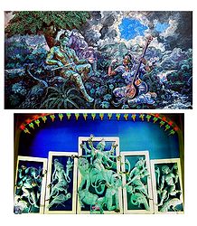 Radha Krishna and Devi Durga - Set of 2 Posters