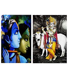 Radha, Krishna - Set of 2 Posters