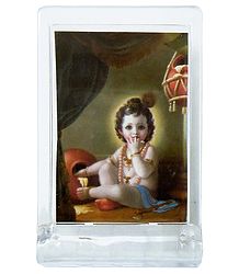 Makhan Chor Krishna - Acrylic Table Stand
