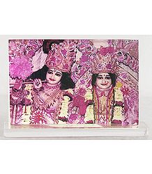 Radha Krishna - Table Top Acrylic Framed Picture