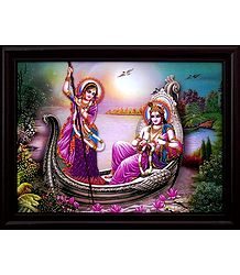 Radha Krishna Enjoying Boat Ride