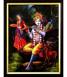 Radha Listening Krishna's Flute