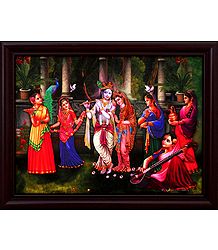 Gopinis Entertain Radha Krishna