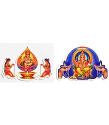 Ganesha and Ayyappan - Set of Two Stickers