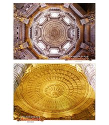 Ceiling of Akshardham Temple, New Delhi - 2 Small Posters