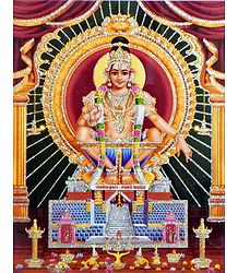 Ayyappan - (Laminated Glitter Poster)