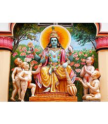 Lord Vishnu with Char Kumar