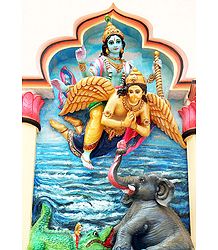 The Liberation of Gajendra by Lord Vishnu