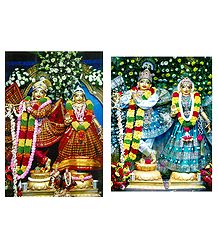 Radha Krishna - Set of 2 Photo Prints