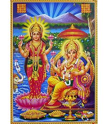 Lakshmi and Ganesha