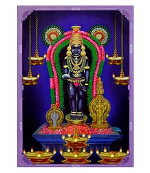 Lord Krishna - Double Sided Laminated Poster