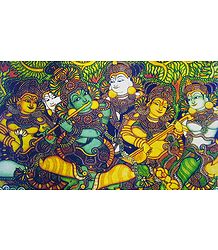 Radha Krishna with Gopinis