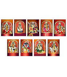 Navadurga - The Manifestation of Durga in Nine Different Forms - Set of 9 Photographic Prints