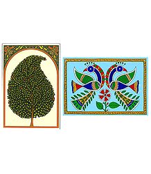 Tree and Peacocks  - 2 Unframed Posters