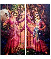 Radha Waiting for Krishna - Set of 2 Posters