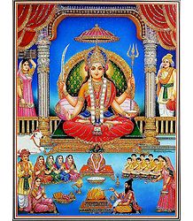 Santoshi Mata -  Glitter Poster