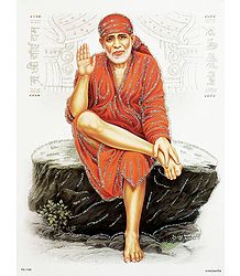 Shirdi Sai Baba - Glitter Poster